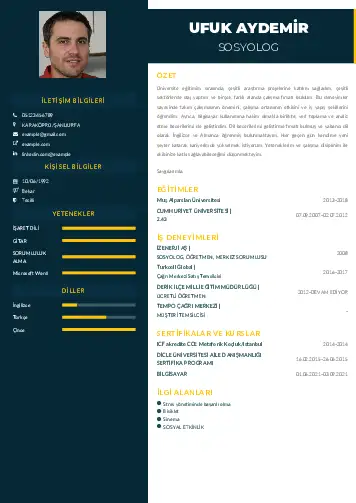 Sosyolog Cv Örnekleri cv indir